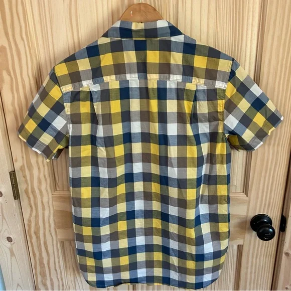The North Face Blue Yellow Plaid Shirt. Size Medium. - Picture 5 of 8